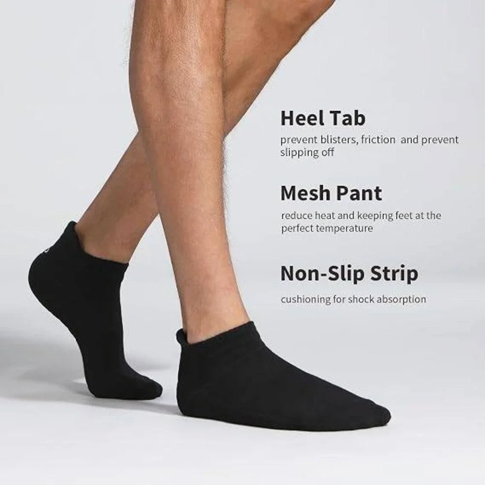 Set of 6 MSRP $20 Lapulas Men's & Women's M Black Athletic Running Ankle Socks